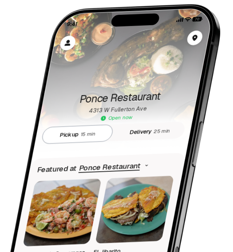 Ponce Restaurant app preview